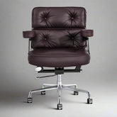 Eames Style Executive Lobby Office Chair - ES104 | Brown Leather Interior Furnishes